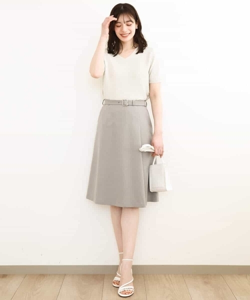 OFUON le MK（オフオンルエムケー）の「ガーター編み半袖ラメニット/洗える/WEB限定サイズあり（ニット/セーター・レディース・ライトグレー/ピンク/イエロー/グレー・36/38/40）」の11枚目の写真