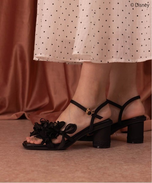 RANDA(ランダ)の「【Mickey&Minnie】/ランダムリボンサンダル(サンダル・レディース・ピンク/ブラック・L/S/M/LL)」の11枚目の写真