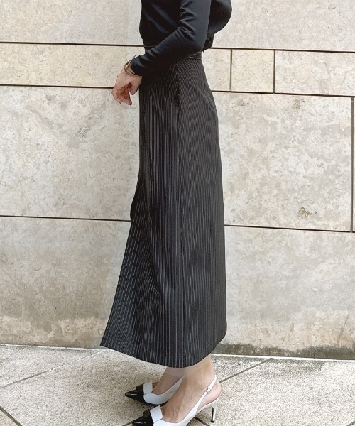JENNE（ジェンヌ）の「センター深スリットスカート（スカート・レディース・ネイビー/ブラック/ホワイト・SMALL/MEDIUM/LARGE）」の10枚目の写真