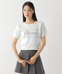 Heather | ジャガードロゴニット（半袖）　452800(ニット/セーター)