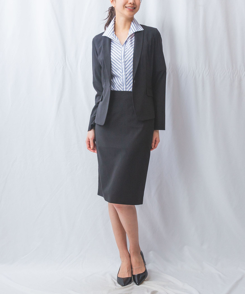 NARACAMICIE（ナラカミーチェ）の「【NARACAMICIE】【セットアップ対応】合繊ストレッチテーラードジャケット（テーラードジャケット・レディース・ブラック/ブラウン・L/M/S/XL）」の12枚目の写真