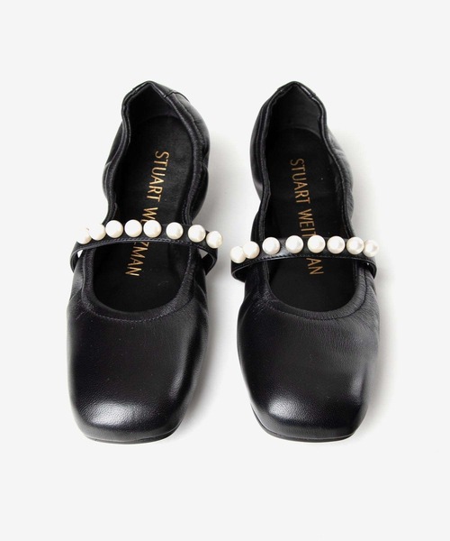 STUART WEITZMAN(スチュアートワイツマン)の「STUART WEITZMAN GOLDIE BALLET FLAT スチュアート・ワイツマン ゴルディー バレット フラット バレエシューズ(バレエシューズ・レディース・ブラック・36.5/37/37.5/38/35.5/36)」の7枚目の写真