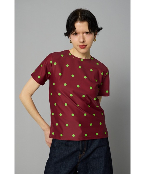 HeRIN.CYE（ヘリンドットサイ）の「Conpact cut tops　　コンパクトカットトップス（Tシャツ/カットソー・レディース・ネイビー/グレー/マジェンタ・FREE）」の3枚目の写真