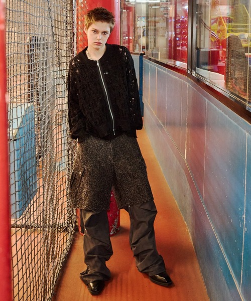 VI E DIT（ヴィエディット）の「Random tack slacks/ランダムタックスラックス/洗える/シワになりにくい（スラックス・メンズ・グレー/ブラック系その他・1/2）」の7枚目の写真