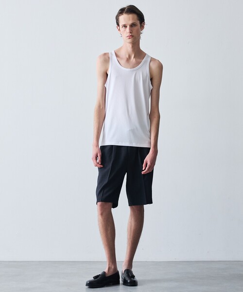 5351 POUR LES HOMMES（ゴーサンゴーイチプールオム）の「ベーシック リブ タンクトップ（タンクトップ・メンズ・ホワイト/ブラック・46/48）」の10枚目の写真