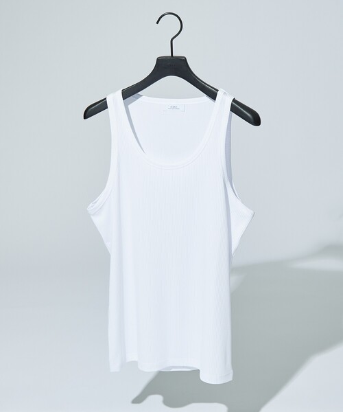 5351 POUR LES HOMMES（ゴーサンゴーイチプールオム）の「ベーシック リブ タンクトップ（タンクトップ・メンズ・ホワイト/ブラック・46/48）」の11枚目の写真