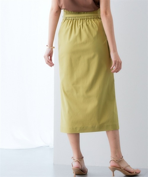 7days Life Styling(セブンデイズライフスタイリング)の「ドライタッチストレッチベルト付きナロースカート(ストレッチ・接触冷感・UVカット)<大きいサイズ有>(スカート・レディース・イエロー/ベージュ/ブラック・S/M/L/LL/3L)」の12枚目の写真