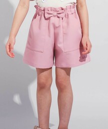 BeBe（ベベ）の「【WEB限定】ツイルストレッチウエストリボンショートパンツ(100~140cm)（その他パンツ・キッズ）」