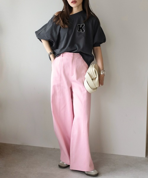 Bonjour Sagan(ボンジュールサガン)の「センターシームワイドストレートパンツ(その他パンツ・レディース・ライトピンク/アイボリー/ベージュ系その他・M/MT)」の22枚目の写真