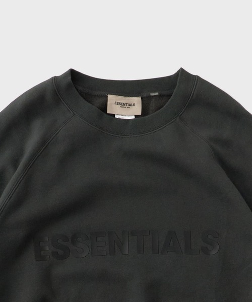 FOG ESSENTIALS / Front Logo CREW SWEAT SHIRTS/XL/コットン/BLK FOG ESSENTIALS/エッセンシャルズ FRONT LOGO CREW SWEAT SHIRTS