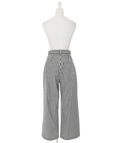 Narcissus（ナルシス）の「ストライプパンツ　ストレートワイド（デニムパンツ・レディース・ブラック/ブルー・FREE）」の9枚目の写真