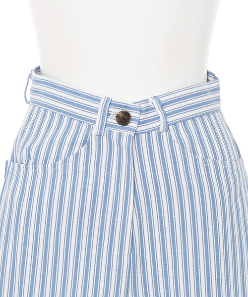 Narcissus（ナルシス）の「ストライプパンツ　ストレートワイド（デニムパンツ・レディース・ブラック/ブルー・FREE）」の12枚目の写真