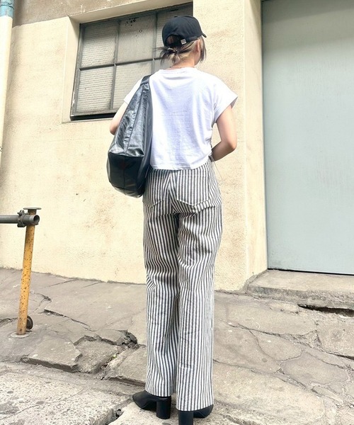 Narcissus（ナルシス）の「ストライプパンツ　ストレートワイド（デニムパンツ・レディース・ブラック/ブルー・FREE）」の21枚目の写真