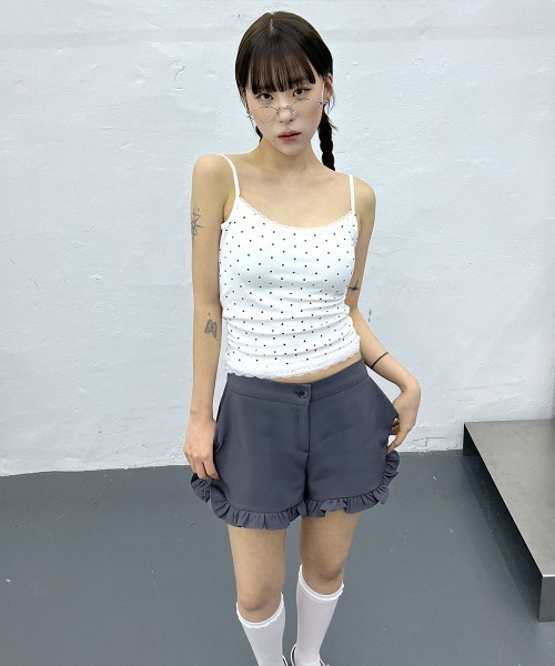 4INT.(フォイント)の「ラブリー フリル ショートパンツ(その他パンツ・レディース・ブラック/チャコール・FREE)」の17枚目の写真