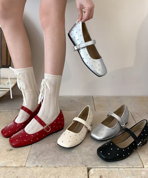 mebole（メボレ）の「ドットスタッズパンプス（パンプス・レディース・シルバー/レッド/アイボリー/ブラック・MEDIUM/SMALL/LARGE）」の21枚目の写真
