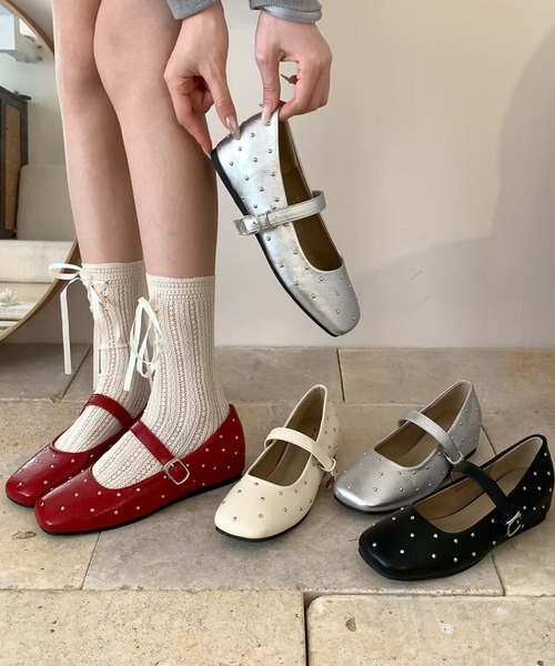 mebole（メボレ）の「ドットスタッズパンプス（パンプス・レディース・シルバー/レッド/アイボリー/ブラック・MEDIUM/SMALL/LARGE）」の22枚目の写真