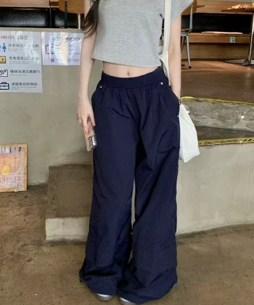 gossip!ロサンゼルス(ゴシップロサンゼルス)の「Y2Kガーリー*速乾カジュアルカーゴパンツ(カーゴパンツ・レディース・ネイビー・FREE)」の3枚目の写真
