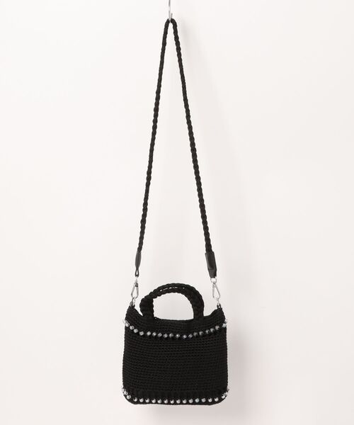 2-5日着 MARY QUANT オーロラビーズクロッシェ 2WAYミニトート オーロラビーズクロッシェ 2WAYミニトート（トートバッグ
