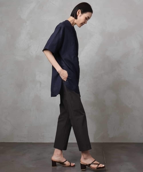 MICHEL KLEIN(ミッシェル・クラン)の「シアーチュニックブラウス(シャツ/ブラウス・レディース・ホワイト/ネイビー・38)」の14枚目の写真