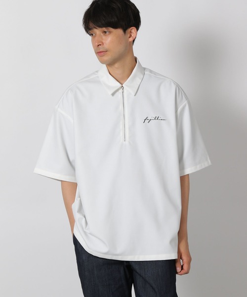 LAKOLE(ラコレ)の「ハーフZIPシャツ / 498931(シャツ/ブラウス・メンズ・ブラック/ホワイト・LARGE/MEDIUM)」の4枚目の写真