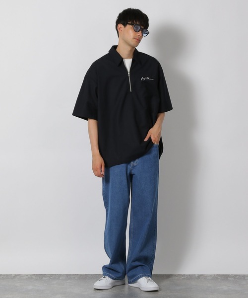 LAKOLE(ラコレ)の「ハーフZIPシャツ / 498931(シャツ/ブラウス・メンズ・ブラック/ホワイト・LARGE/MEDIUM)」の5枚目の写真