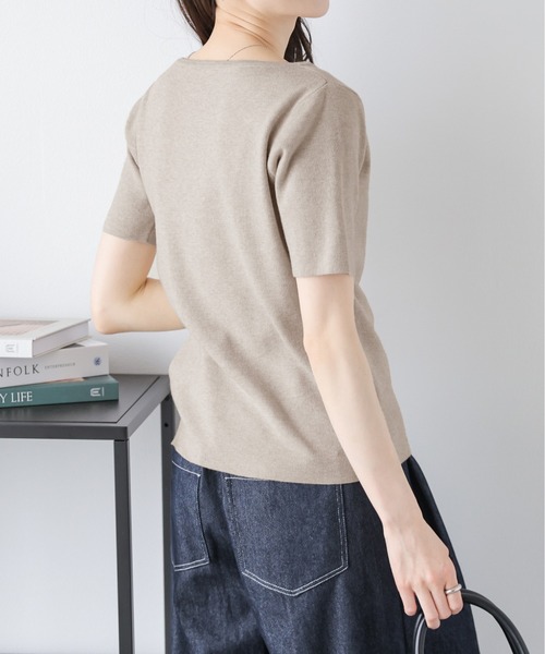 セール】アシンメトリーデザインニット（Tシャツ/カットソー