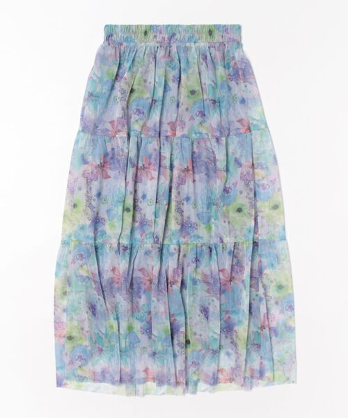 ☆スカラー　152651：花クラゲ柄チュールスカート 152651：花クラゲ柄チュールスカートの通販-ScoLar