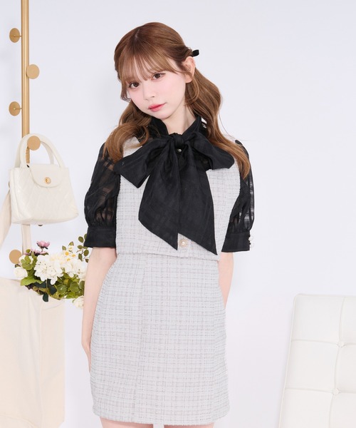 apres jour(アプレジュール)の「【SETUP着用可能】ツイードタイトスカート(スカート・レディース・グレー/ブラック・X-LARGE/フリー)」の15枚目の写真