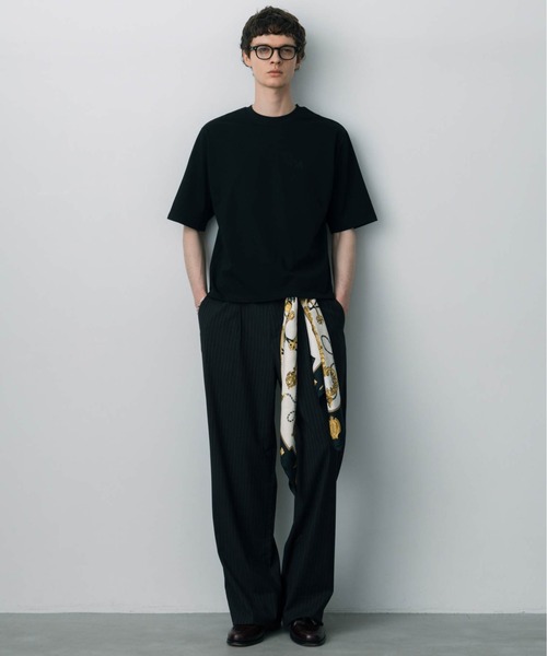 LURAKU(ルラク)の「【LURAKU】One-Point Cropped T-Shirt/ ワンポイント短丈Tシャツ(Tシャツ/カットソー・メンズ・ブラック/オフホワイト・S/M/L)」の17枚目の写真