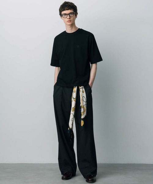 LURAKU(ルラク)の「【LURAKU】One-Point Cropped T-Shirt/ ワンポイント短丈Tシャツ(Tシャツ/カットソー・メンズ・ブラック/オフホワイト・S/M/L)」の18枚目の写真