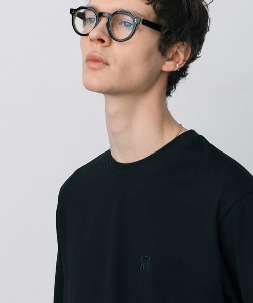 LURAKU(ルラク)の「【LURAKU】One-Point Cropped T-Shirt/ ワンポイント短丈Tシャツ(Tシャツ/カットソー・メンズ・ブラック/オフホワイト・S/M/L)」の13枚目の写真