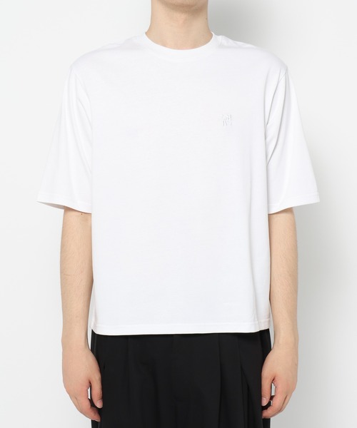 LURAKU(ルラク)の「【LURAKU】One-Point Cropped T-Shirt/ ワンポイント短丈Tシャツ(Tシャツ/カットソー・メンズ・ブラック/オフホワイト・S/M/L)」の22枚目の写真