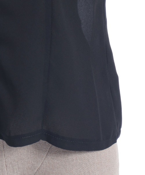 axes femme POETIQUE（アクシーズファムポエティック）の「レース肩あきブロッキングブラウス（シャツ/ブラウス・レディース・ピンク/キナリ/ブラック・MEDIUM）」の16枚目の写真