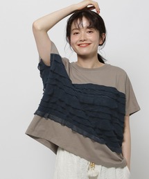 フリル カットソー ブラウン 楽天市場】フリル（カラーブラウン）（Tシャツ・カットソー