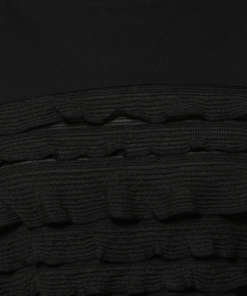 niko and...（ニコアンド）の「フリルメッシュフレンチプルオーバー（Tシャツ/カットソー・レディース・オフホワイト/ブラック/モカ・LARGE/MEDIUM）」の6枚目の写真