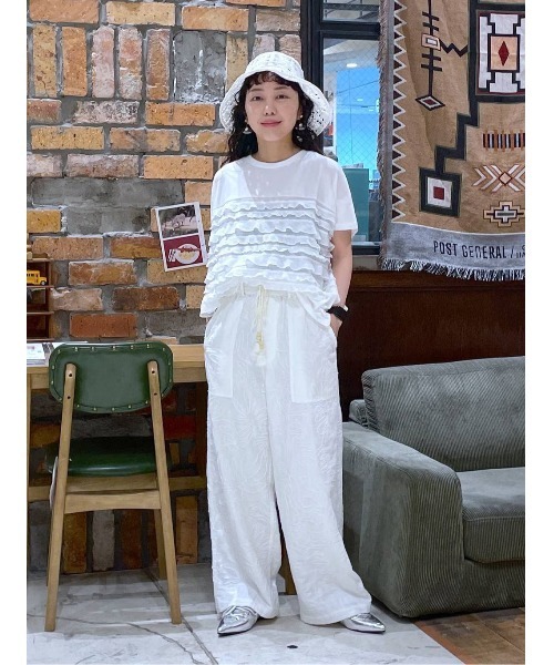 セール】フリルメッシュフレンチプルオーバー（Tシャツ