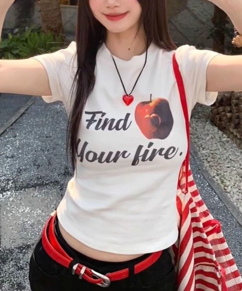 デザインフェイク 2点SET スウェット シャツ ルーズ 韓国 n1253 セール】FTL Print T-shirt B / ユニセックス / ジェンダーレス