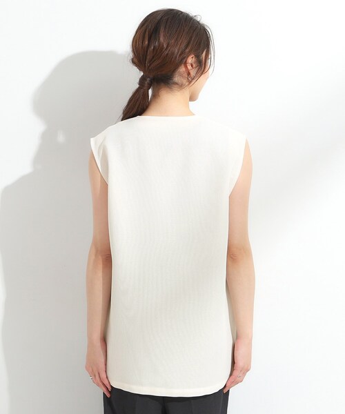 DRESKIP(ドレスキップ)の「【S-LL】夏のレイヤードコーデに さらりと着られるメッシュジレ(ベスト・レディース・カーキ/ブラック/アイボリー・04/03/02/01)」の18枚目の写真