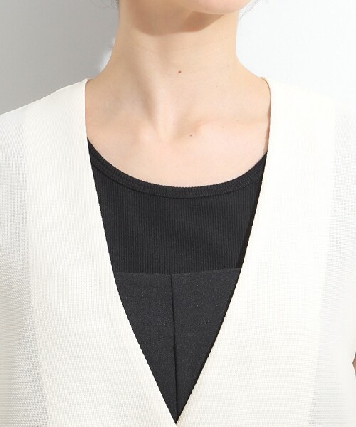 DRESKIP(ドレスキップ)の「【S-LL】夏のレイヤードコーデに さらりと着られるメッシュジレ(ベスト・レディース・カーキ/ブラック/アイボリー・04/03/02/01)」の19枚目の写真