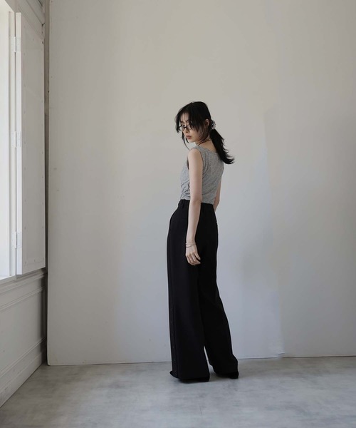 Doula Doula(ドゥーラドゥーラ)の「裾釦フレアパンツ(スラックス・レディース・ブラック/ブラウン/チャコール・マルチサイズ)」の15枚目の写真