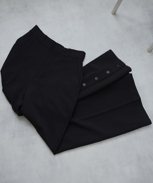 Doula Doula(ドゥーラドゥーラ)の「裾釦フレアパンツ(スラックス・レディース・ブラック/ブラウン/チャコール・マルチサイズ)」の9枚目の写真