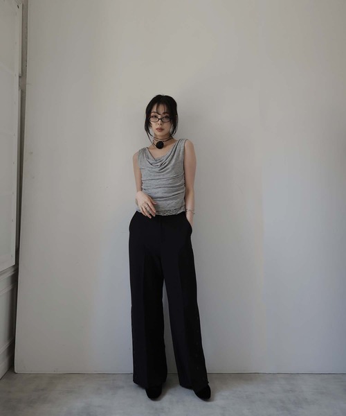 Doula Doula(ドゥーラドゥーラ)の「裾釦フレアパンツ(スラックス・レディース・ブラック/ブラウン/チャコール・マルチサイズ)」の16枚目の写真