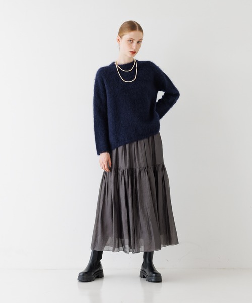 DESIGNWORKS(デザインワークス)の「オーガンジーローンスカート(スカート・レディース・ピンク・38)」の5枚目の写真
