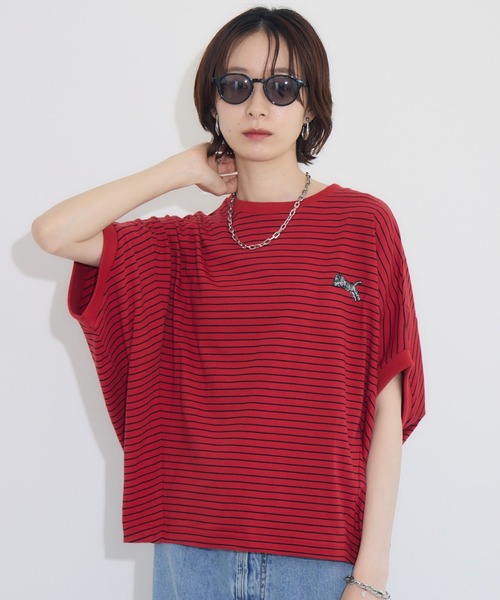 tシャツ TRANOI.   ボーダーコクーントップス レディース ✔︎TORAボーダーコクーントップス white. red. green. black 6