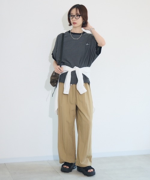 tシャツ TRANOI.   ボーダーコクーントップス レディース TRANOI. ボーダーコクーントップス（Tシャツ/カットソー