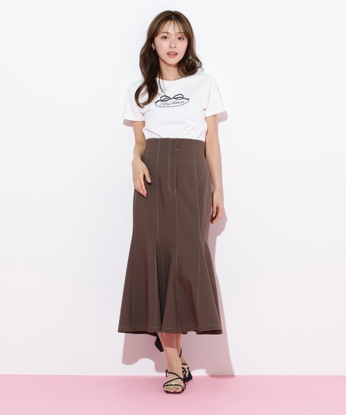 JILLSTUART ジルスチュアート　ポコポコストレッチマーメイドスカート　黒 JILL STUART｜◇ポコポコストレッチマーメイドスカート