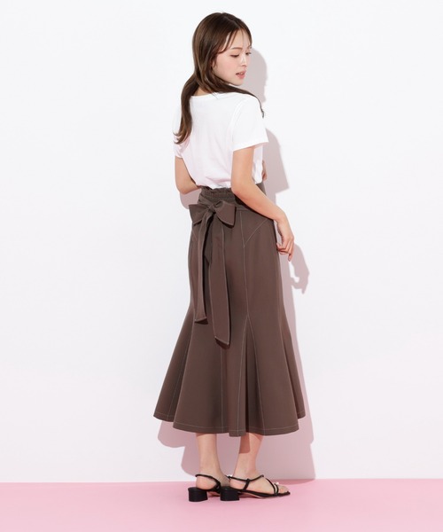 JILLSTUART ジルスチュアート　ポコポコストレッチマーメイドスカート　黒 セール】◇ポコポコストレッチスカート（スカート）｜JILL