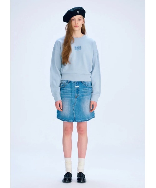 MARITHE + FRANCOIS GIRBAUD(マリテフランソワジルボー)の「NEW CLASSIC LOGO SWEATSHIRT(スウェット・レディース・ヘザーグレー/ライトブルー・SMALL/MEDIUM/LARGE/X-LARGE)」の8枚目の写真