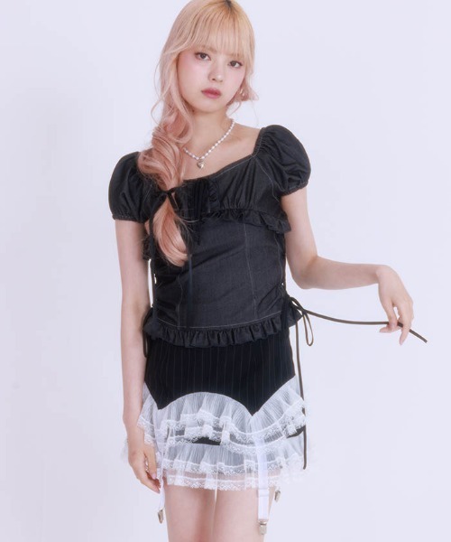 パフスリーブコルセットブラウス（シャツ/ブラウス）｜FickleBebe