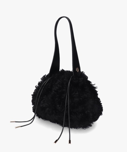 Chapeau d' O（シャポードオー）の「Chapeau d' O  Curly Draw String Bag / シャポードオー（ハンドバッグ・レディース・ライトベージュ/ブラック・FREE）」の10枚目の写真